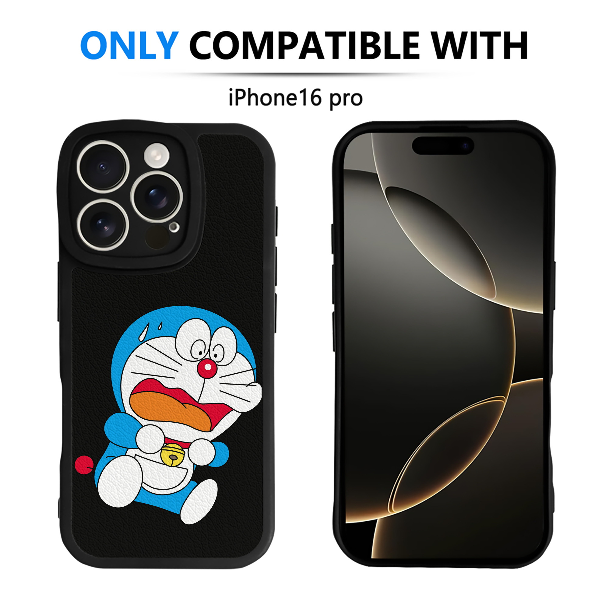 （画像用） ドラえもん Doraemon 【iPhone 16シリーズ対応】シリコンスマホケース（レザー調） 材質：シリコン